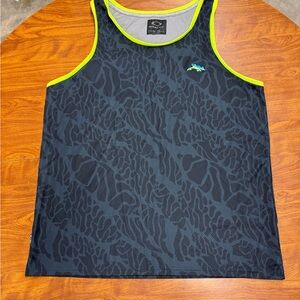 Oakley Black Tank Top with Neon Green Trim